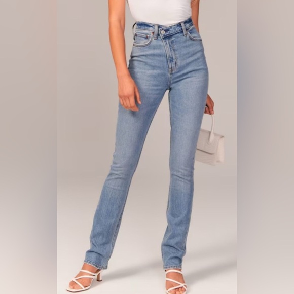 Abercrombie & Fitch The 90s Straight Ultra High-Rise Jeans Crossover Size 28 L - Picture 9 of 9